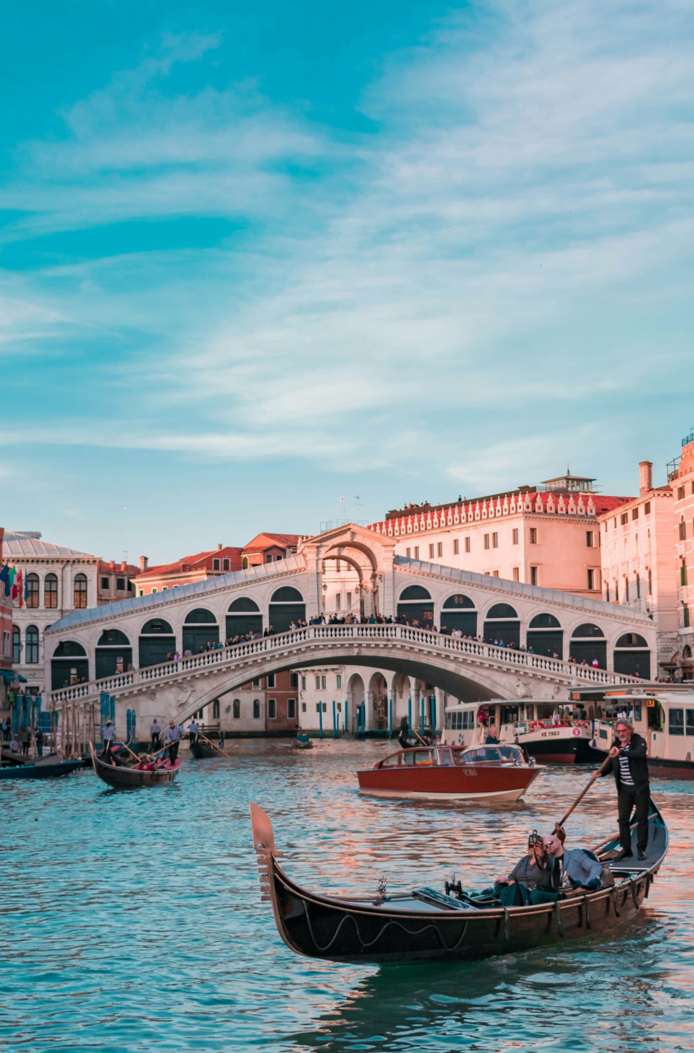 Canal and historic buildings in Venice