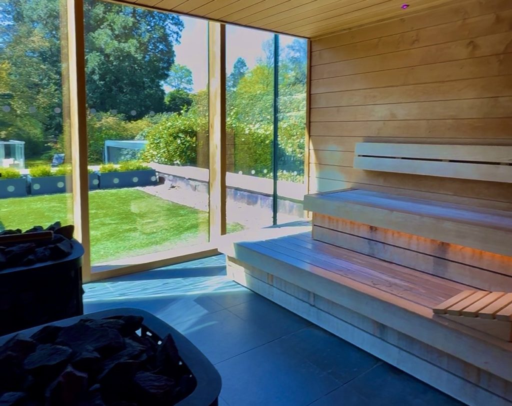 Rudding Park Sauna overlooking gardens | Accessible Spa Yorkshire