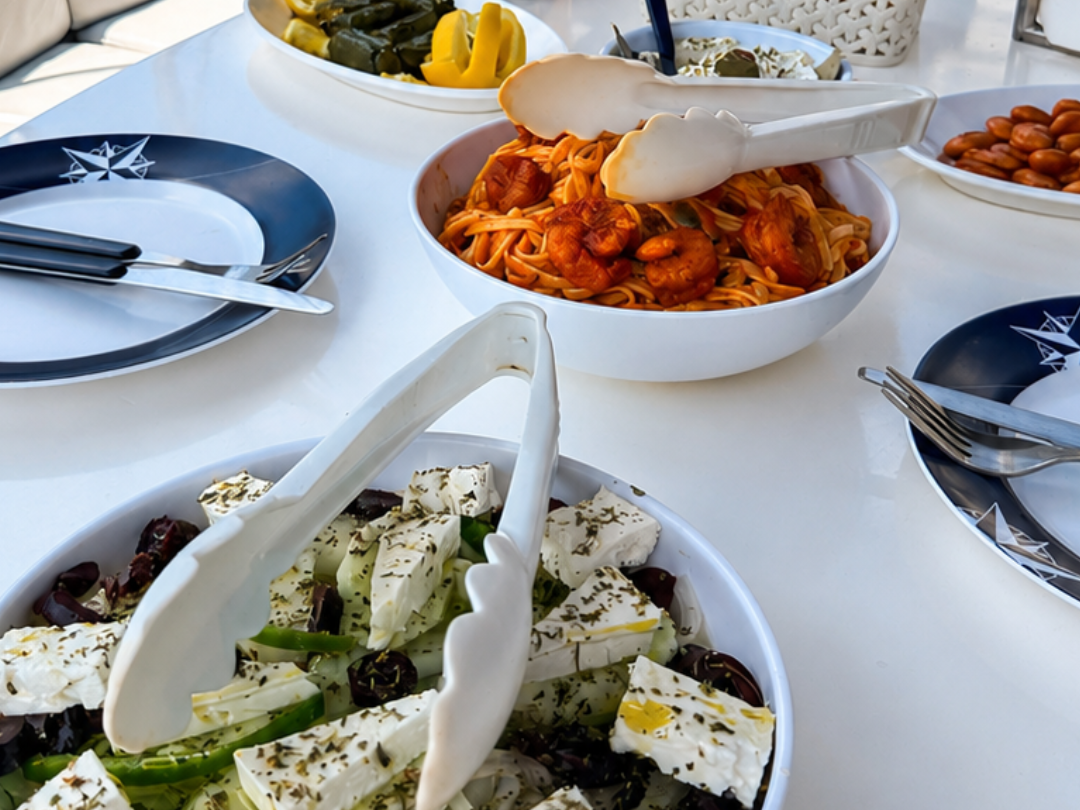 On Board Lunch | A Greek Feast for Two