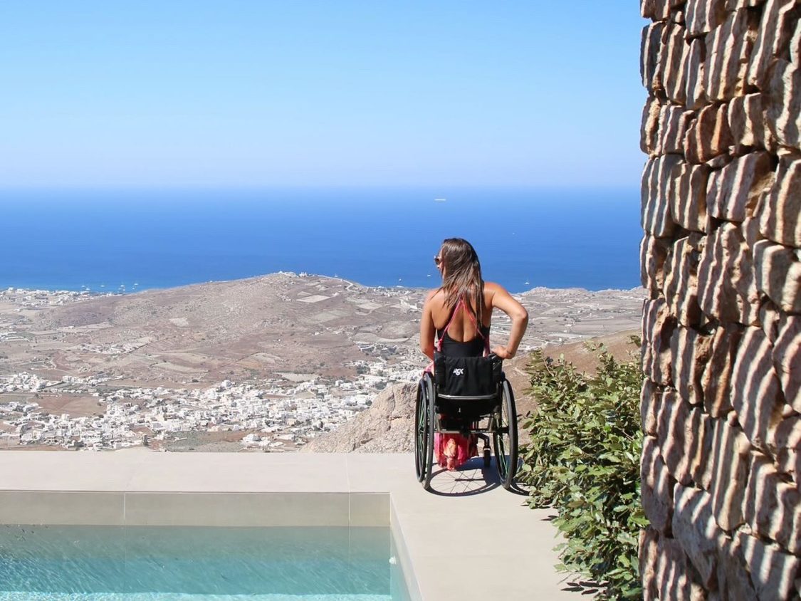Santorini Sky Junior Residence Terrace and Hot Tub | Accessible Villa | The Inclusive Edit