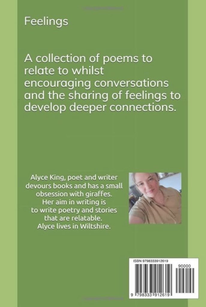 Feelings | Poetry by Alyce King | Back Cover