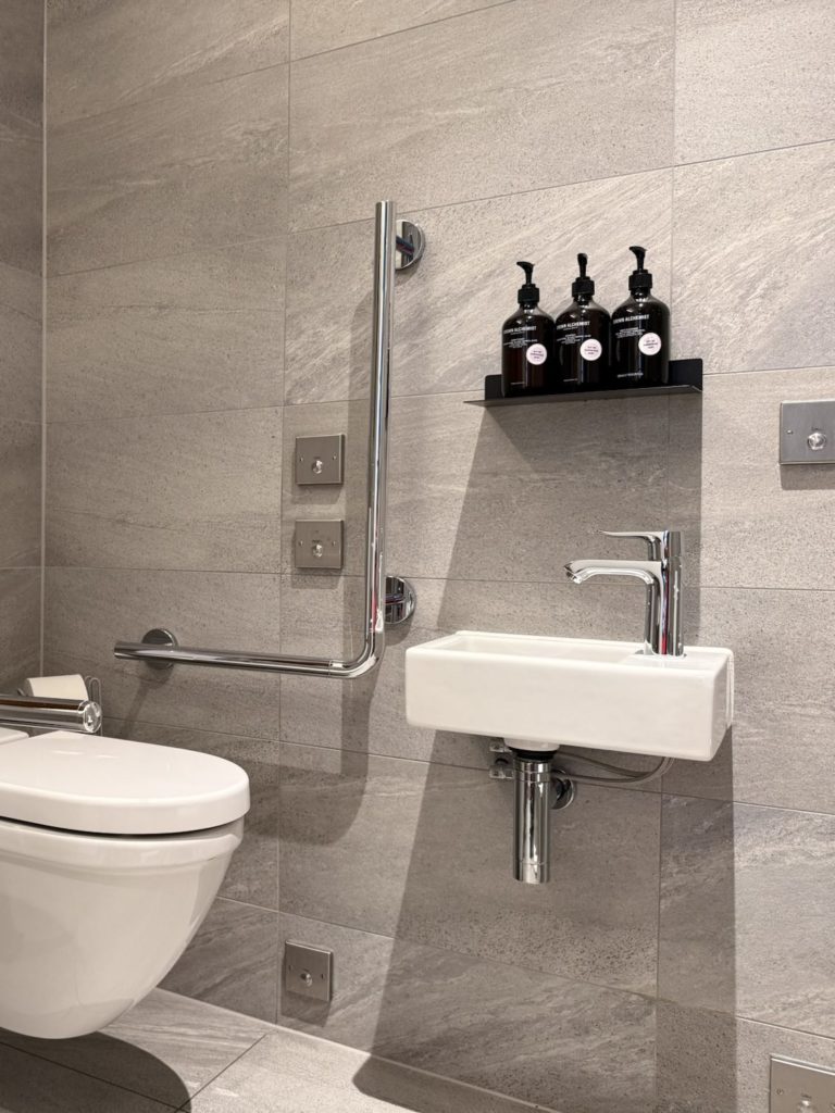 Accessible Bathroom | Leven Manchester | The Inclusive Edit | Hotel Review